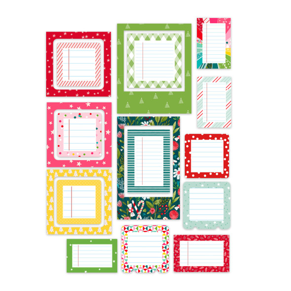Add a burst of color and creativity to your next project with this vibrant set of festive frame die-cuts! Featuring a variety of shapes and hues, these 17 assorted frames (plus 12 bonus pieces!) are perfect for paper crafts, scrapbooking, junk journals, planners, card making, and more.