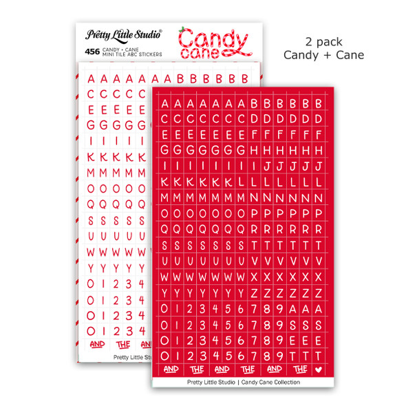 Add a bold pop of color to your pages with these alphabet tile stickers—perfect for titles, captions, labels, and playful accents in all your creative projects. This set includes two colorways: candy red with white letters and white with red letters, offering the perfect mix of eye-catching and soft pastel tones.