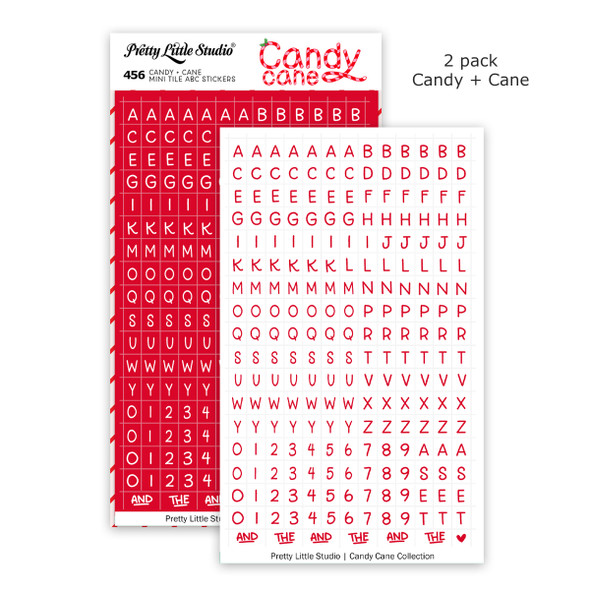 Add a bold pop of color to your pages with these alphabet tile stickers—perfect for titles, captions, labels, and playful accents in all your creative projects. This set includes two colorways: candy red with white letters and white with red letters, offering the perfect mix of eye-catching and soft pastel tones.