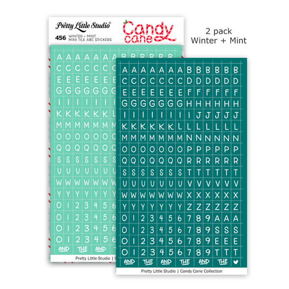 Add a fresh, modern touch to your projects with these alphabet tile stickers—perfect for titles, captions, labels, and decorative accents in scrapbooking, journaling, card making, and more. This set features two soothing colorways: Jade and Mint, both with crisp white letters, offering a clean and versatile look that pairs beautifully with a wide range of styles.