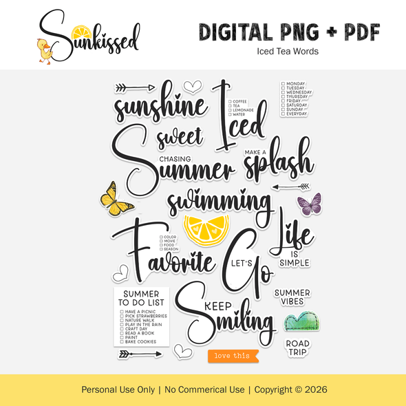 Digital | Iced Tea Words