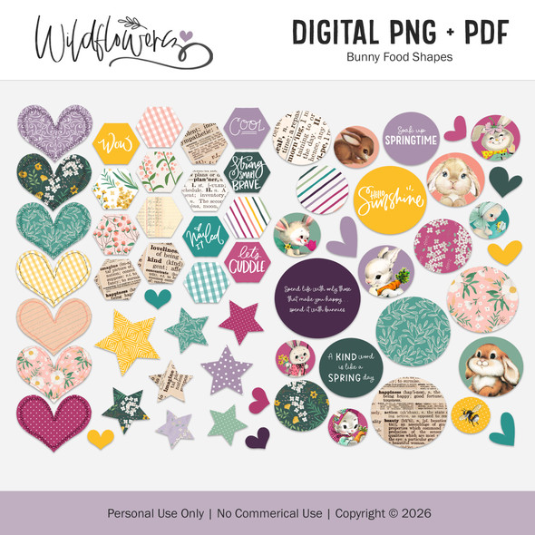 Digital | Bunny Food Shapes