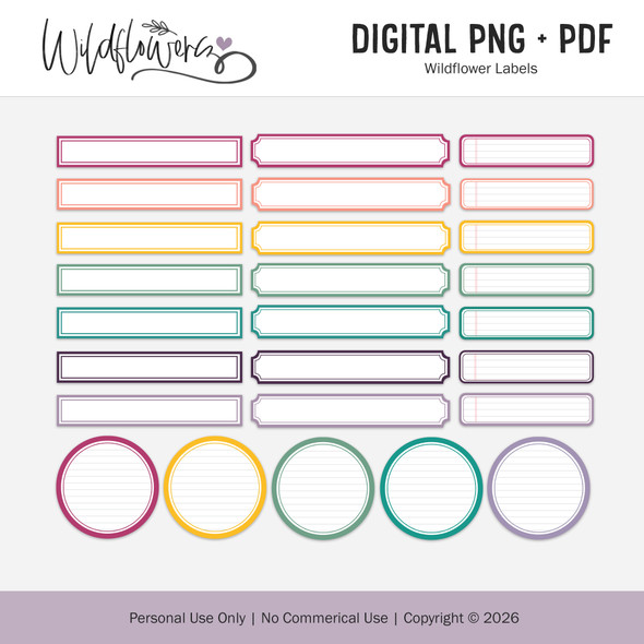 Digital | Wildflower Labels