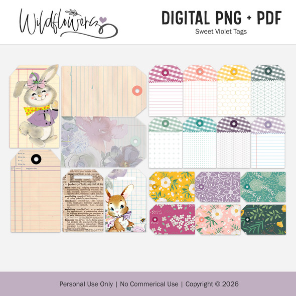 Digital | Sweet Violet Tags
