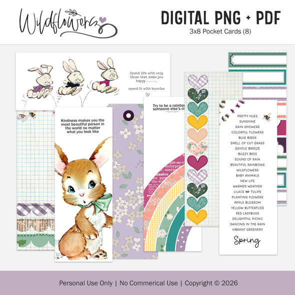 Digital | Wildflower 3x8 Pocket Cards