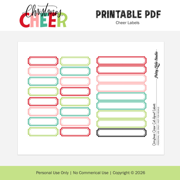 Printable | Cheer Labels