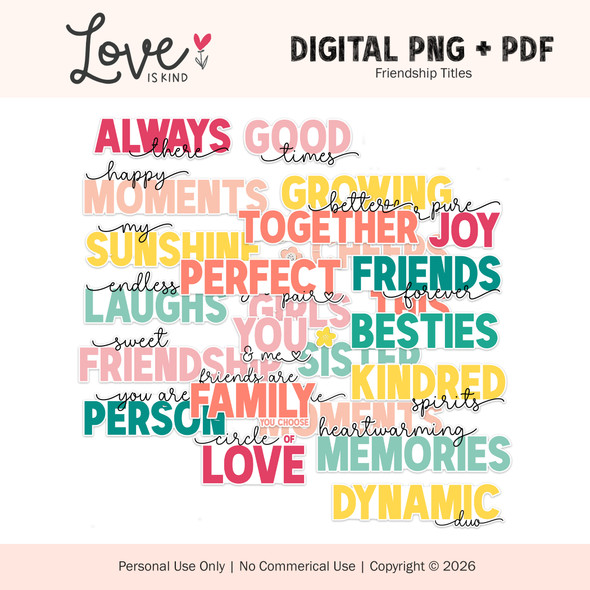 Digital | Friendship Titles