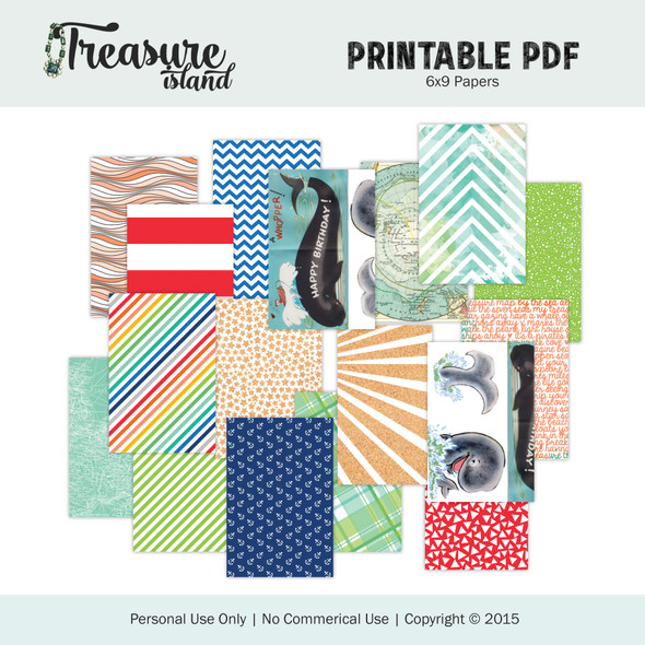 Printable | Treasure Island 6x9 Papers #2