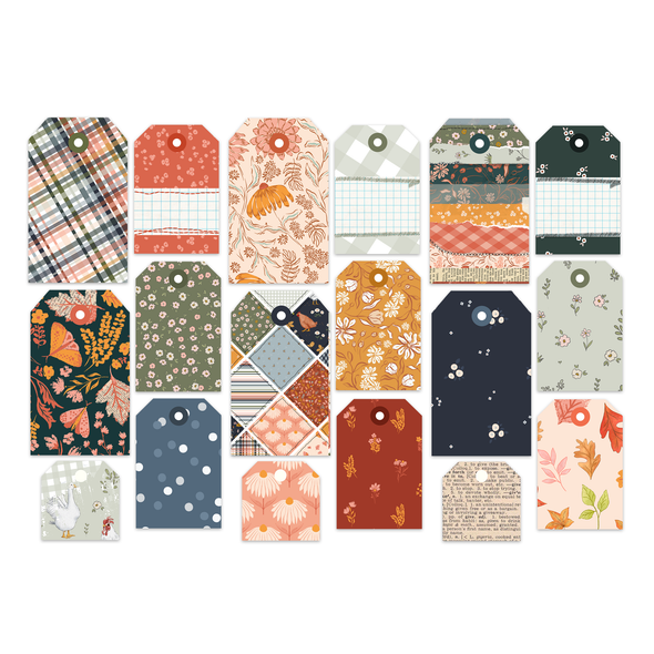 Add the cozy charm of autumn to your packaging, gifts, journals, and creative projects with this collection of beautifully designed fall punch-out shipping tags. Featuring rich autumn colors and seasonal designs, these versatile tags are perfect for gift wrapping, scrapbooking, junk journals, card making, and farmhouse-inspired décor.