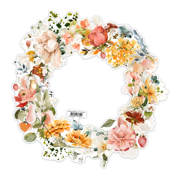 Bring the beauty of the season to your scrapbooking and paper crafts with this Autumn Wreath die-cut! Designed with rich seasonal details including colorful fall leaves, pumpkins, acorns, berries, and warm autumn accents, it’s the perfect statement piece for fall layouts, card making, journals, home décor projects, and more. Whether you’re creating a memorable scrapbook page or crafting handmade seasonal décor, this wreath adds a cozy, colorful touch to any project.
