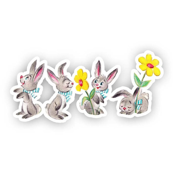 Vintage Die-Cut | Cottontail Bunnies