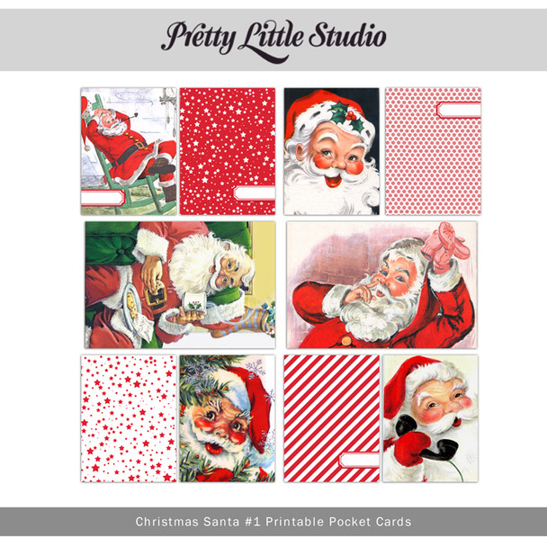 Printable | Christmas Santa #1 Cards