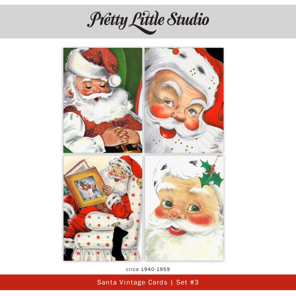 Printable | Santa #3 Vtg Cards