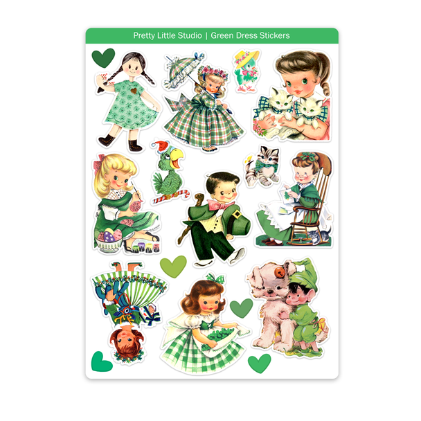 Stickers | Green Dress (vintage)