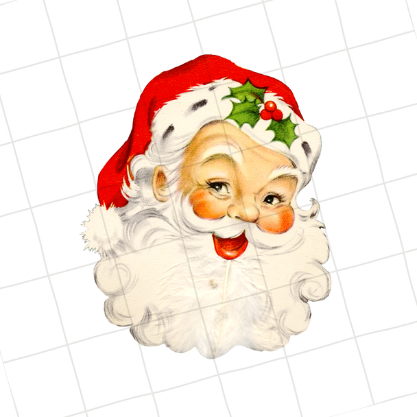 Digital Vintage Clipart | Santa #1 Red