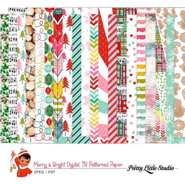 Digital | Merry & Bright TN Patterned Papers