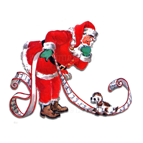 Vintage Die-Cut | Santa's List | 6 inch