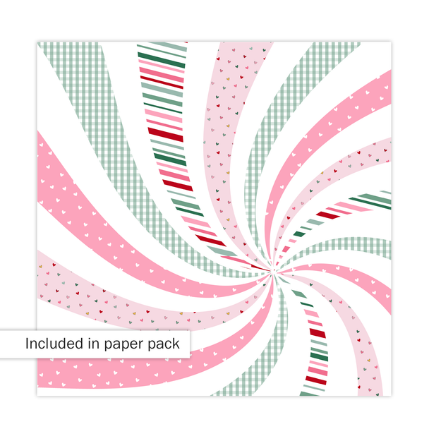 Paper | Peppermint Swirl 12x12 (single-sided)