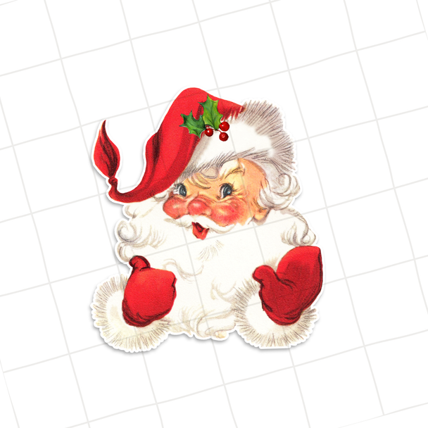 Vintage Die-Cut | Santa #40 | Red