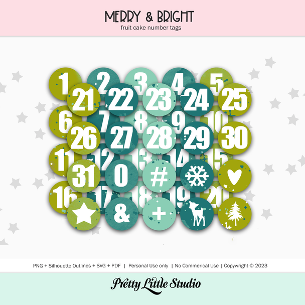 Digital | Merry & Bright Fruitcake Numbers