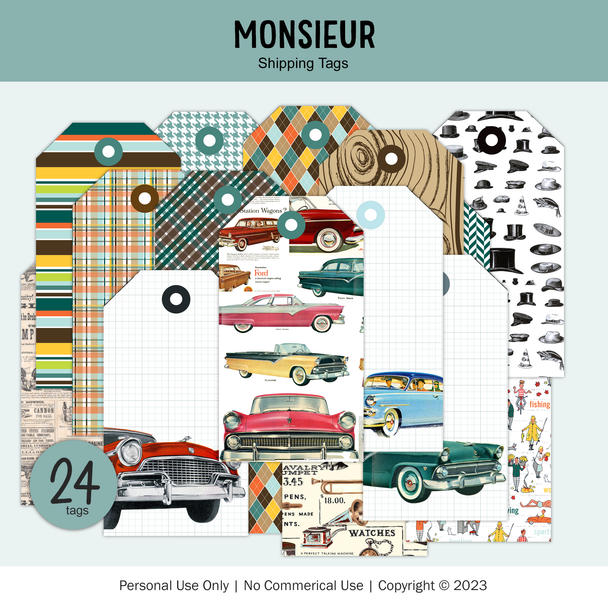 Digital | Monsieur Shipping Tags