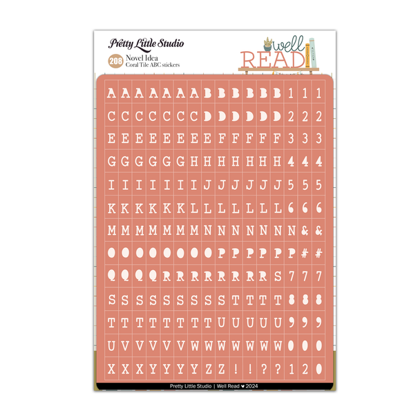 Stickers | Mini ABC | Novel Idea (coral)
