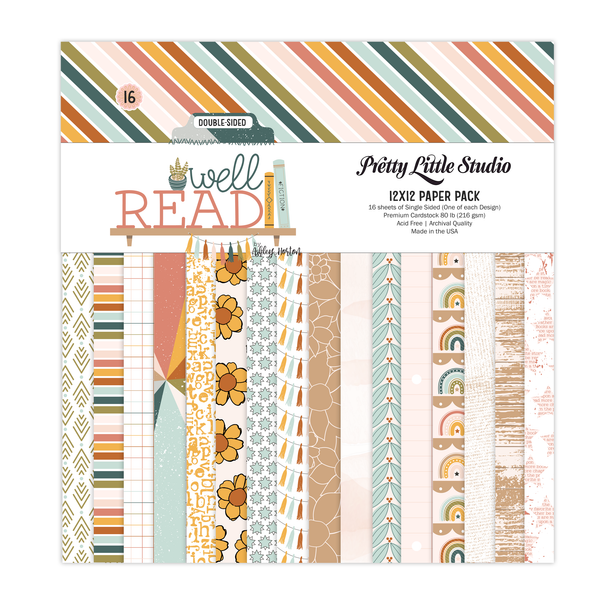 Paper Pack | Well Read 12x12 Double Sided (16 sheets)