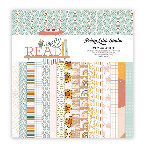 Paper Pack | Well Read 12x12 Single Sided