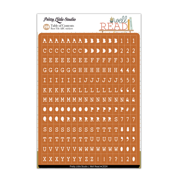 Mini Tile ABC Alphabet Stickers