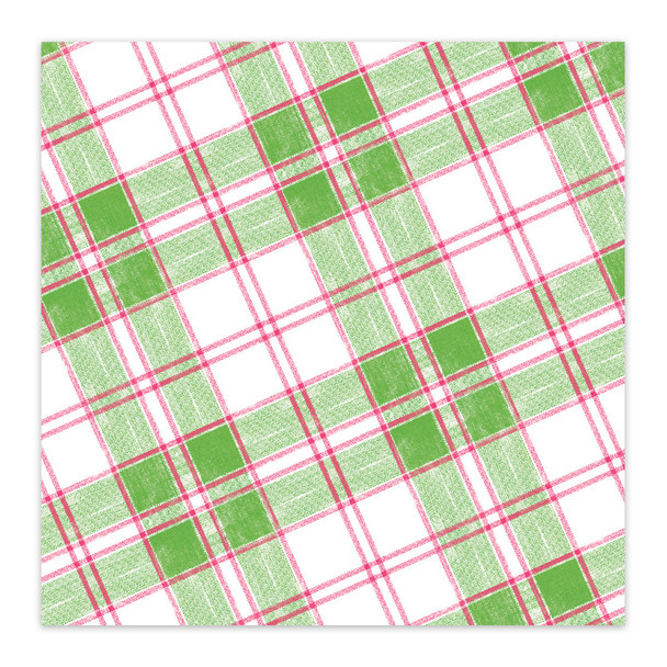 Paper | Plaid Stockings 12x12 (Single Sided)