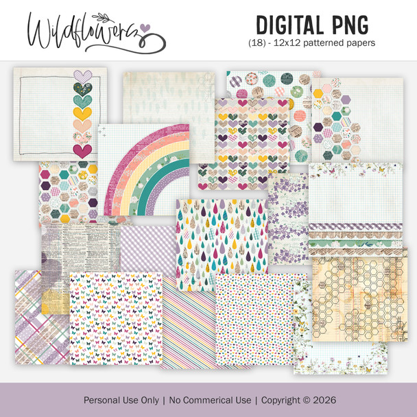 Digital |  Wildflowers Papers