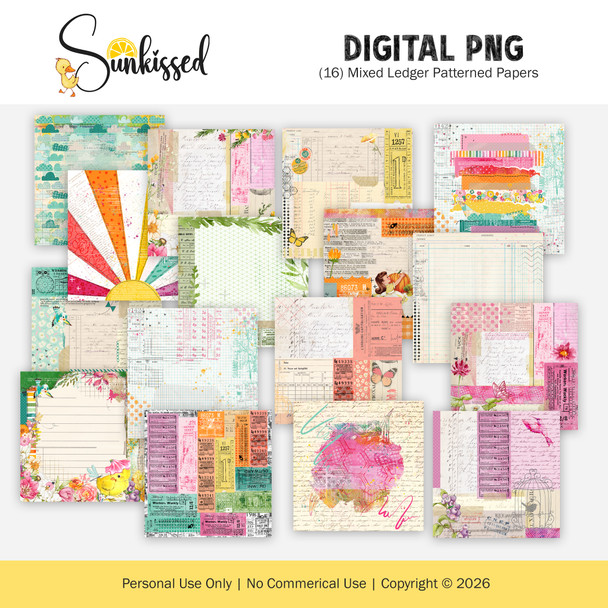 Digital |  Sunkissed Mixed Papers
