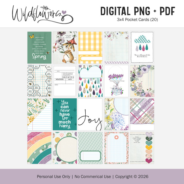 Digital | Wildflower 3x4 Pocket Cards