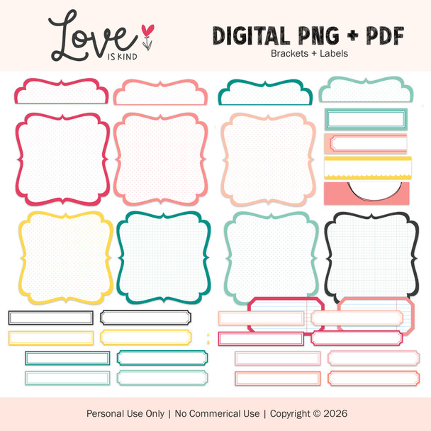 Digital | Love is Kind Bracket + Labels