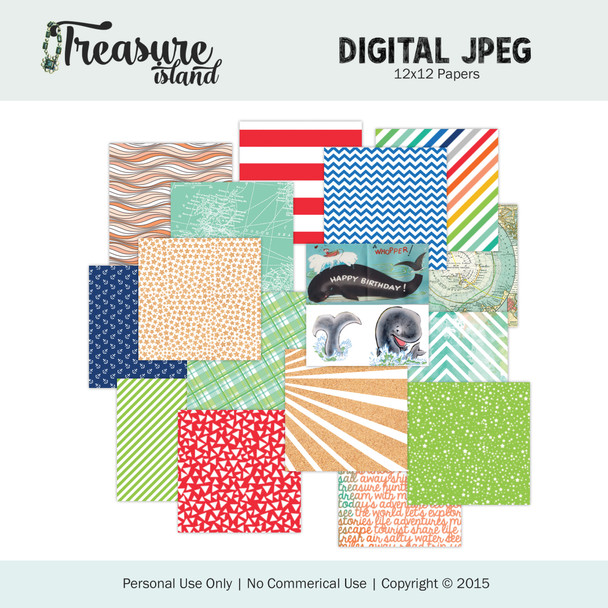 Digital | Treasure Island 12x12 Paper Set #2