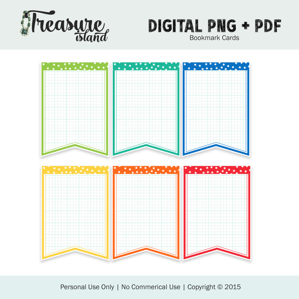 Digital | Treasure Island Bookmark Tags