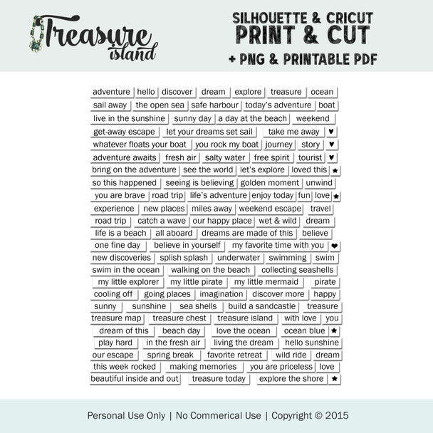 Digital + Print & Cut | Adventure Wordfetti