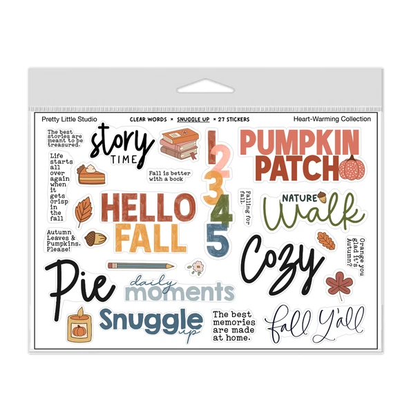 Add a warm seasonal touch to your projects with Clear Word Title Stickers featuring an autumn-inspired theme. With stylish fall words and titles on transparent stickers, they are perfect for planners, journals, scrapbooks, memory keeping, cards, and seasonal crafts. The clear design blends beautifully with photos, patterned papers, and backgrounds for a cozy, layered fall look.
