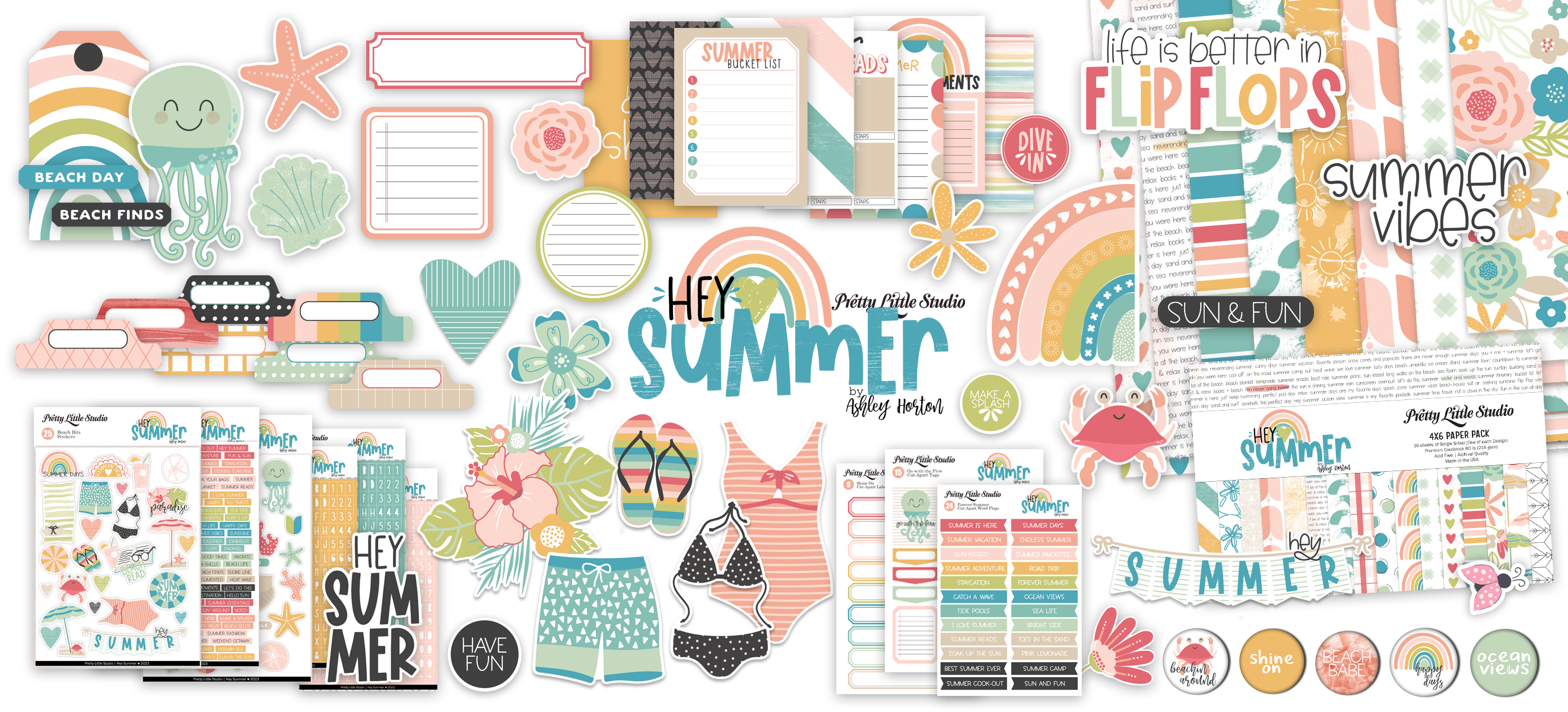 Summer Theme Stickers 40 Stickers Free Shipping Scrapbooking Stickers Day  Planner Stickers 2 Sets of 20 Planner Summer Fun Stickers 