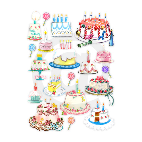 Diecuts Birthday Cake (pack) Pretty Little Studio