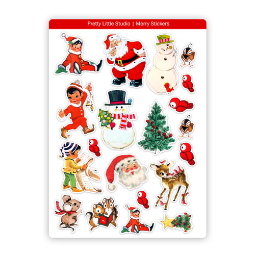 Stickers  Santa Claus (vintage) - Pretty Little Studio