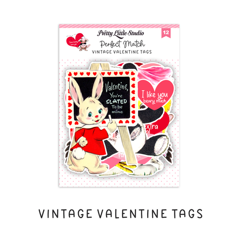 Digital  Perfect Match Vintage Valentine Tags - Pretty Little Studio