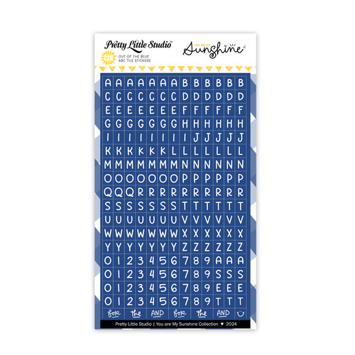 Pretty Little Studio Navy Blue Tile ABC Stickers