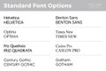 Font List for Desk Signs