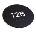 Round Braille Room Number Sign