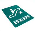 Escalator Engraved Sign