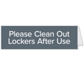 Please Clean Lockers Sign