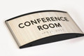 Curved Office Signs - Braille Conference Room Signs