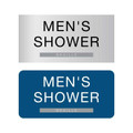 Mens Shower Signs in ADA Braille