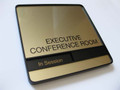 Executive Gold Conference Room Signs - Gold Metal Plate